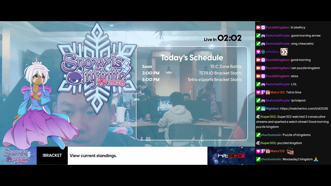 Snow is Infinite 2026 Day 2 Full VOD - TE:C Zone Battle, TETR.IO, Tetra eSports
