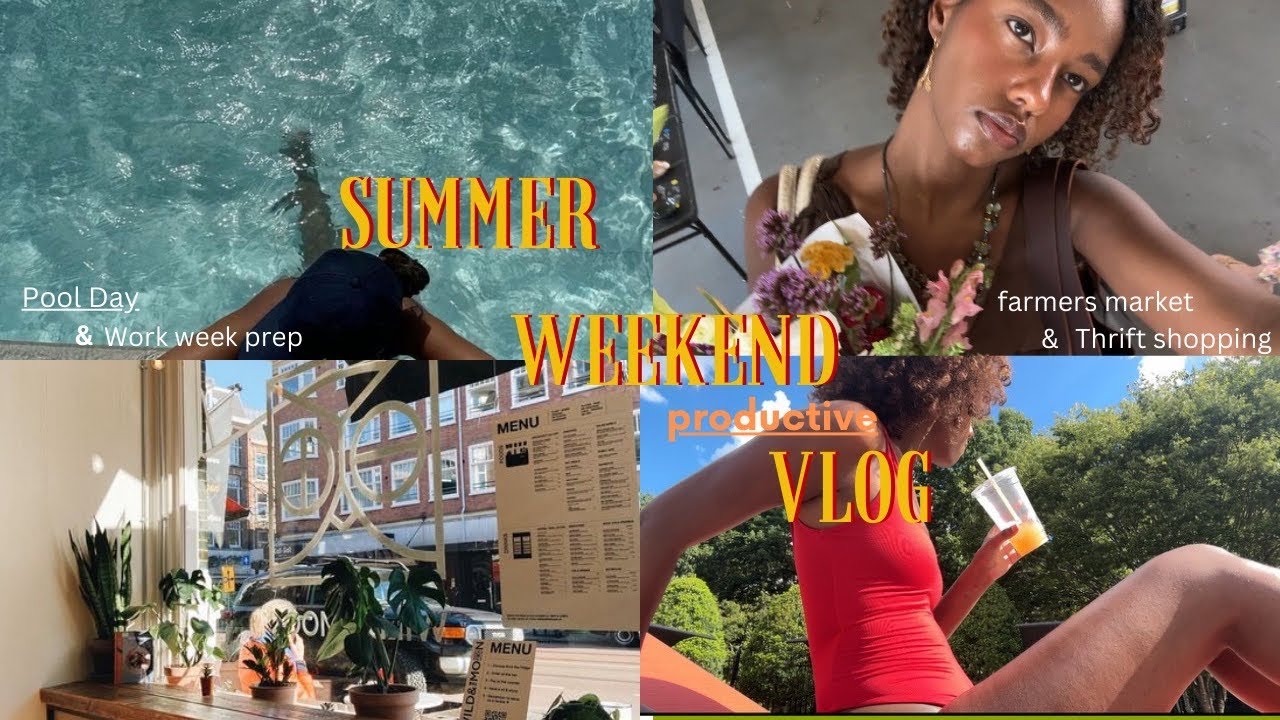 Productive Weekend in My Life | Summer Internship, Farmers Market, Thrifting & Healthy Habits