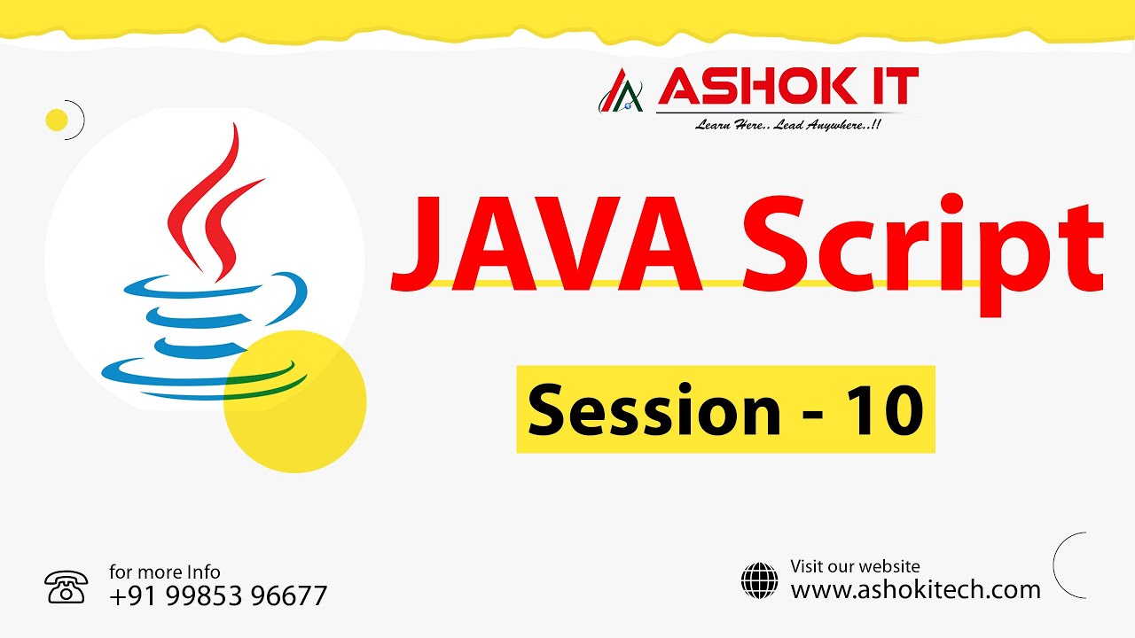 JAVA SCRIPT |Session - 10 | Ashok IT.