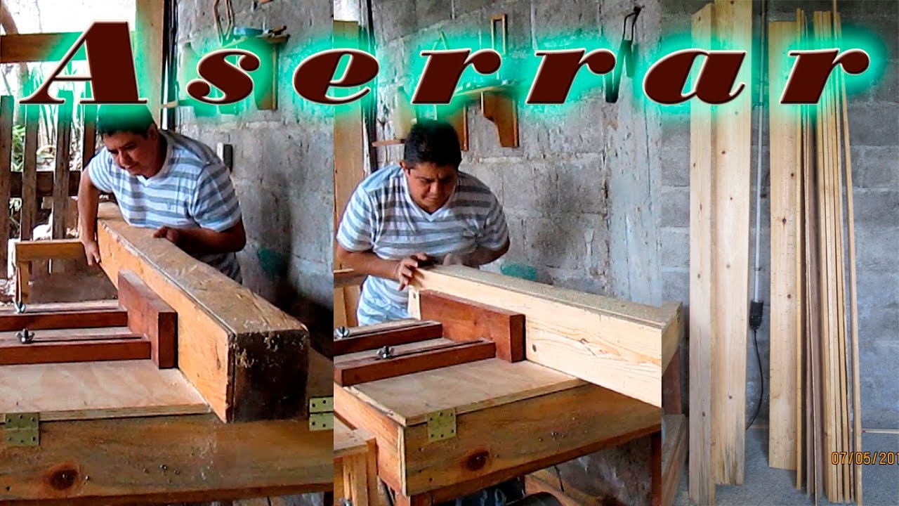Aserrar madera gruesa con sierra circular de mesa