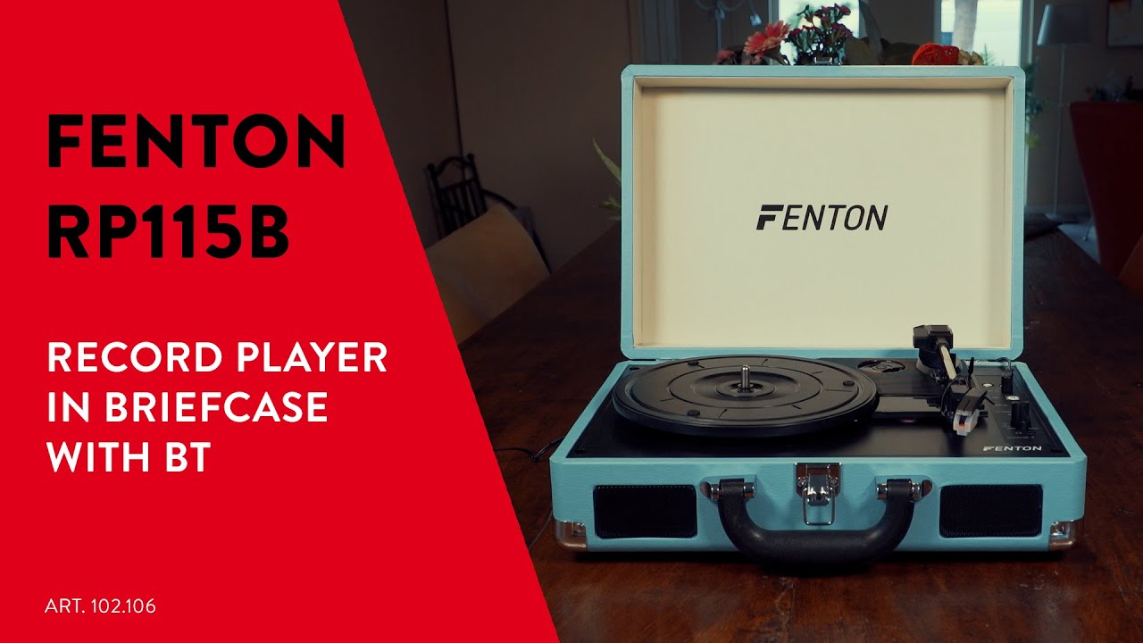 Fenton RP115B Record Player Briefcase with BT - 102.106