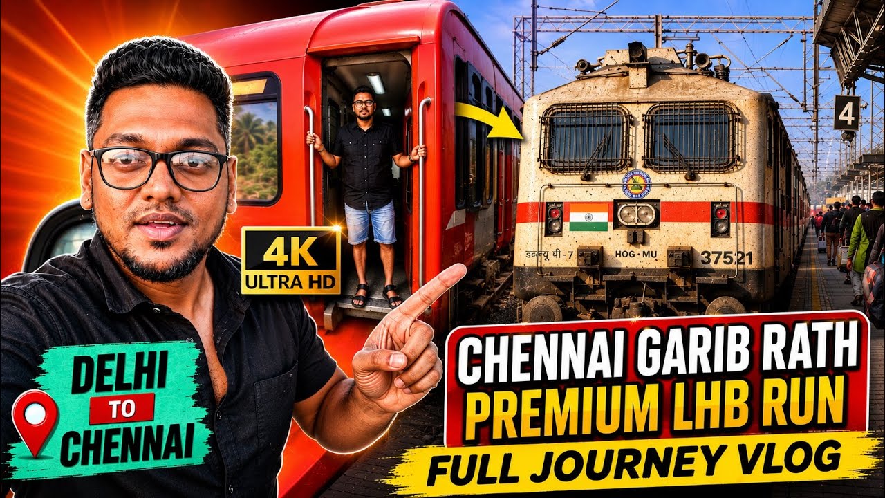 🔴 வெறித்தனம் ச்சும்மா  பறக்குறான் CHENNAI GARIB RATH EXPRESS | HIGHSPEED  RUN | TRAVEL VLOG | 🇮🇳