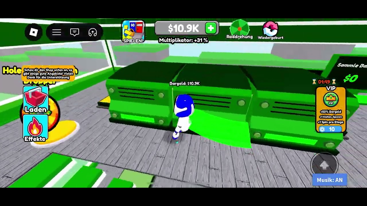 Part 3. der erste Wiedergeburt in Geld-Tycoon 💰 