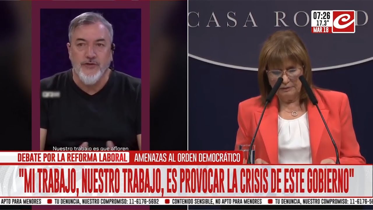 El Gobierno denunci&oacute; al sindicalista Rodolfo Aguiar por presunto ataque a la democracia
