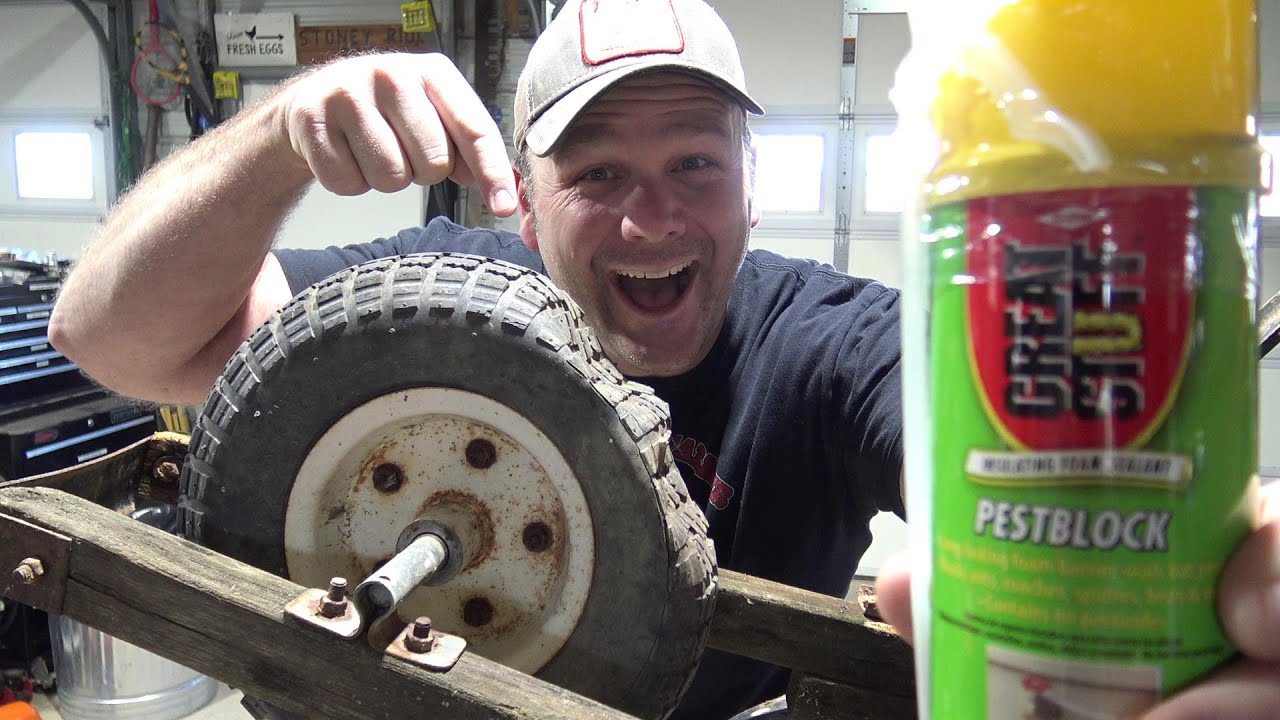 Spray foam for flat proof tire...Will it work? Let's try!!