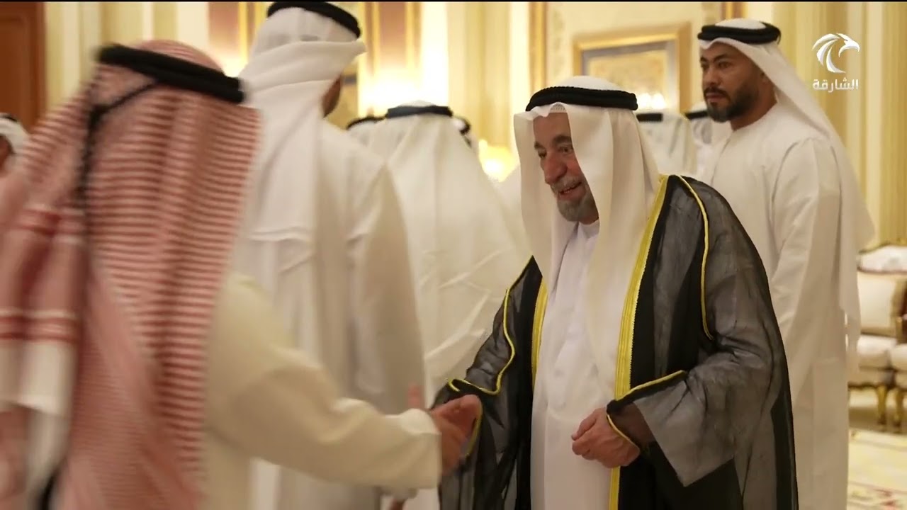 أخبار الدار | حاكم الشارقة يستقبل المهنئين بشهر رمضان المبارك في قصر البديع