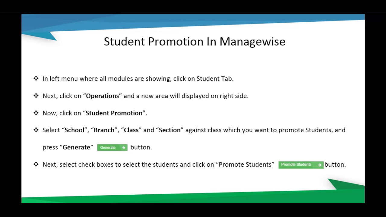 How to Promote Students from One Class to Another Class