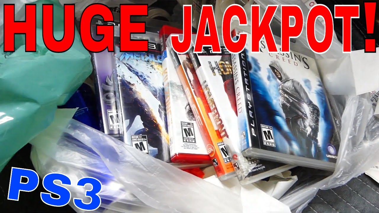 Really HUGE PS3 JACKPOT!!! Gamestop Dumpster Diving Night #604