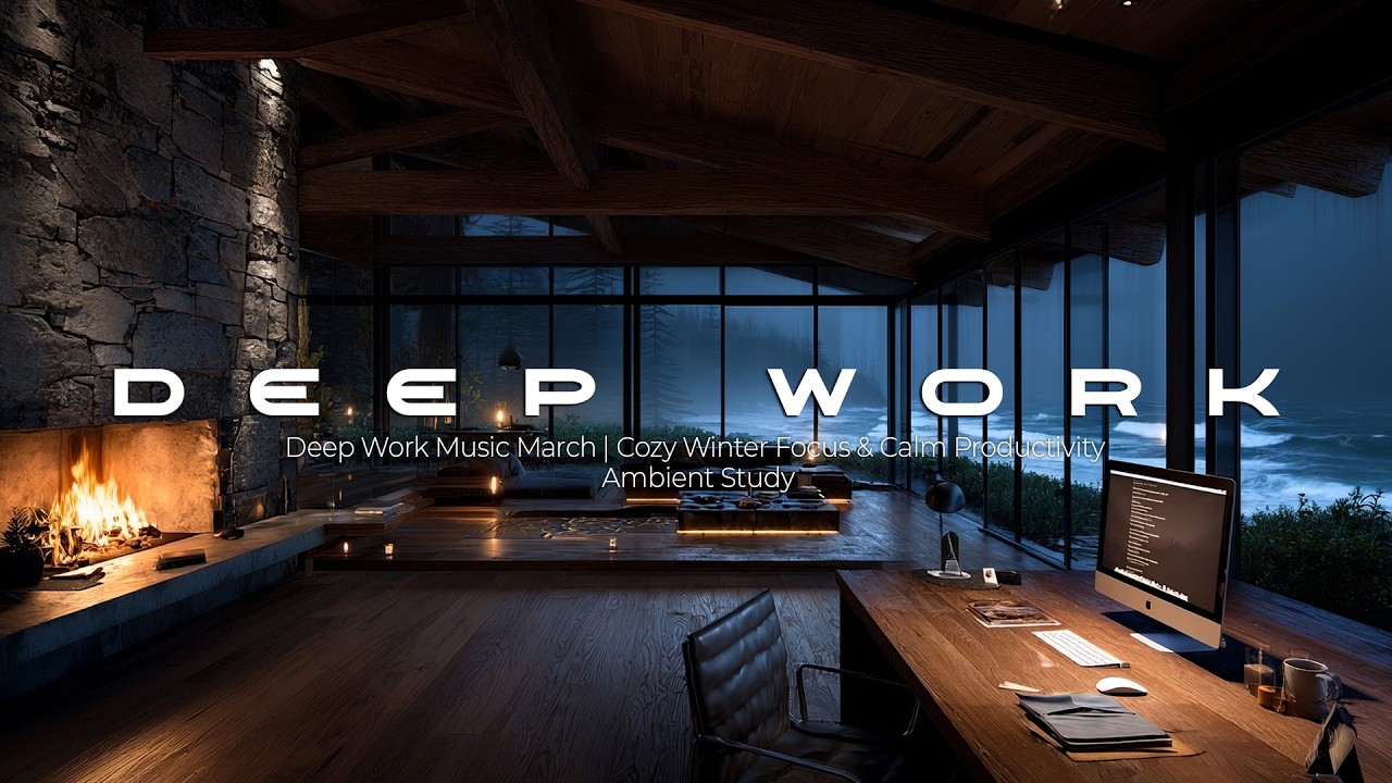 Deep Work Music March | Cozy Winter Focus & Calm Productivity | Ambient Study