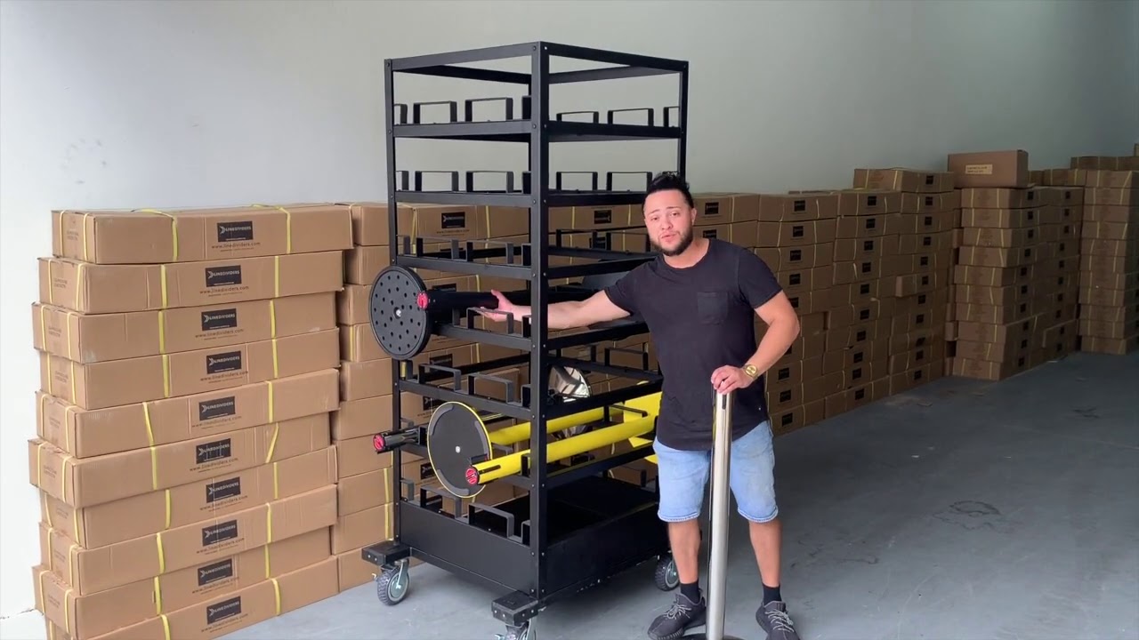 ProDividers Stanchion Cart for 18 or 21 Retractable Belt Stanchions