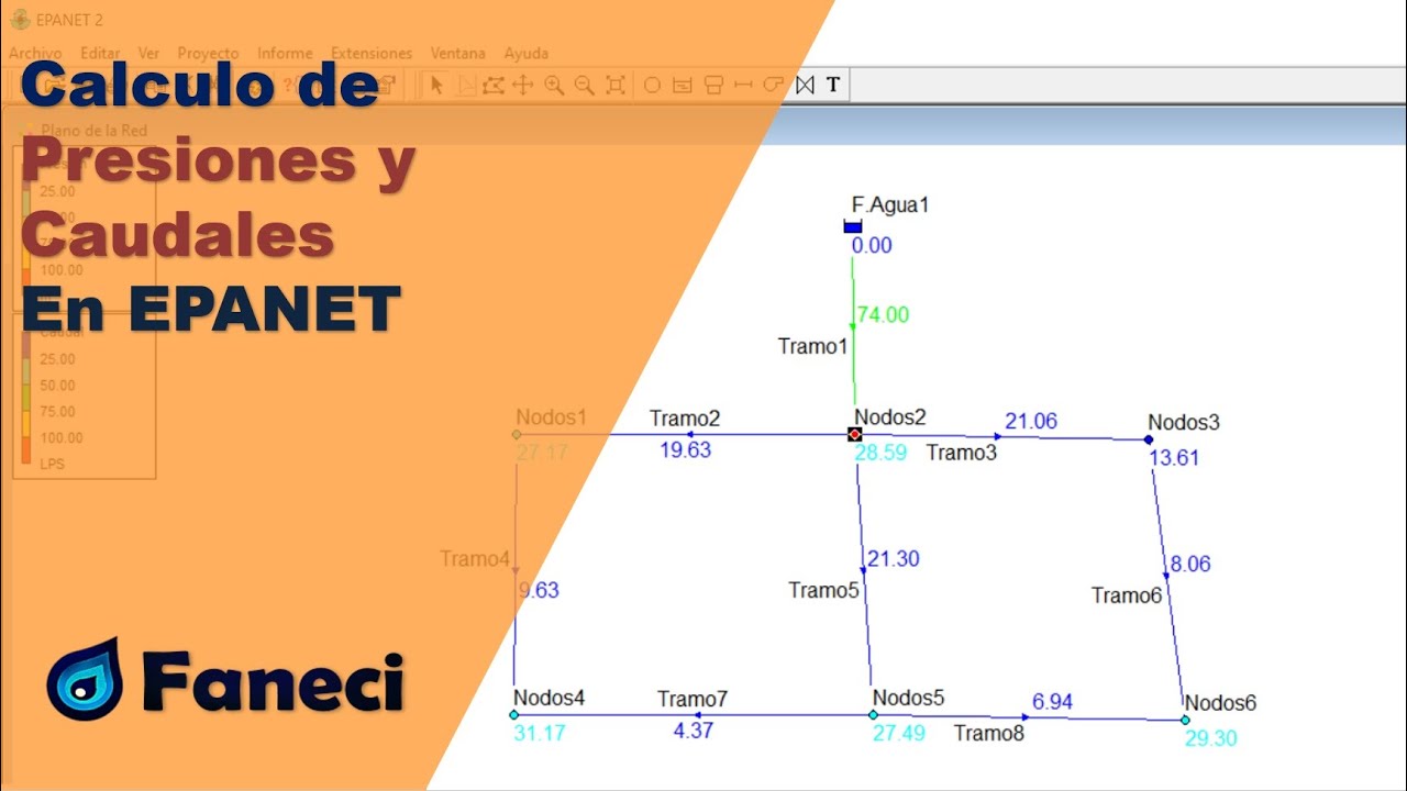 Calculo de presiones en TUBERIAS CON EPANET✅