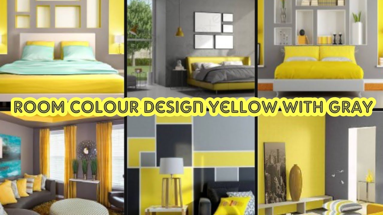 Room Colour Design Yellow With Gray
