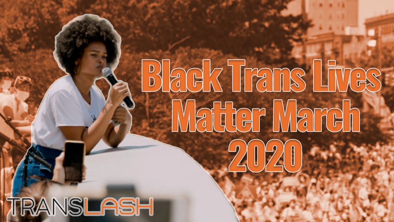 Raquel Willis speaks at Black Trans Lives Matter march