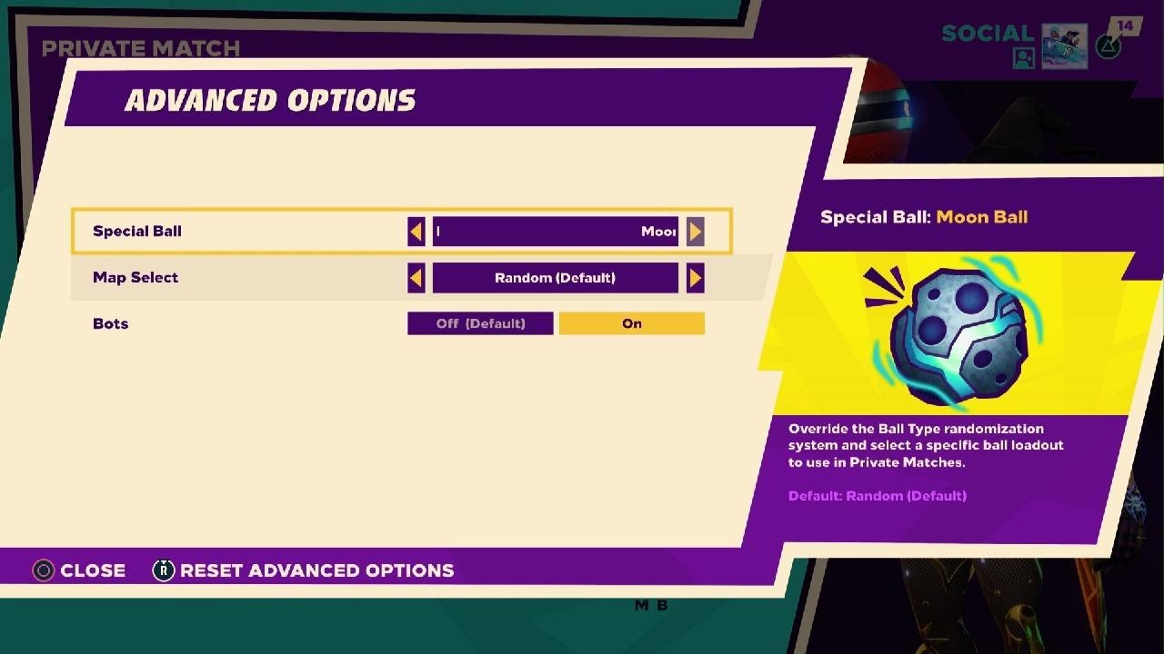 Knockout City All Special Ball and Map select