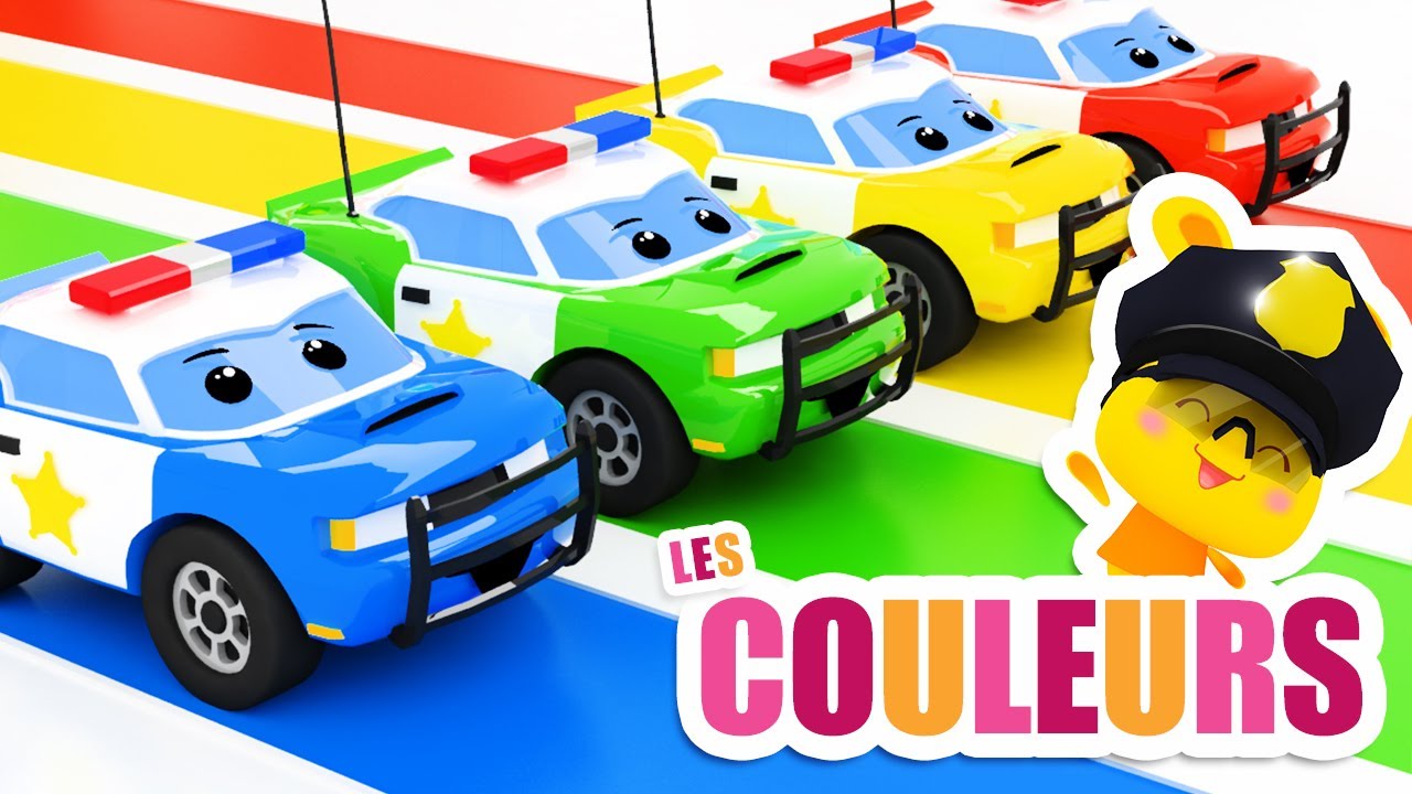 Apprendre les Couleurs avec les voitures de police
