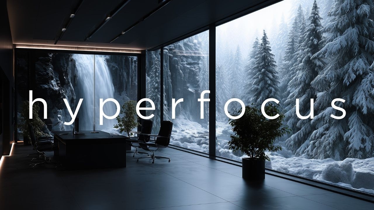 Focus Music • Войдите в Hyperfocus в зимнем стеклянном офисе | Deep Work, учёба и Flow State