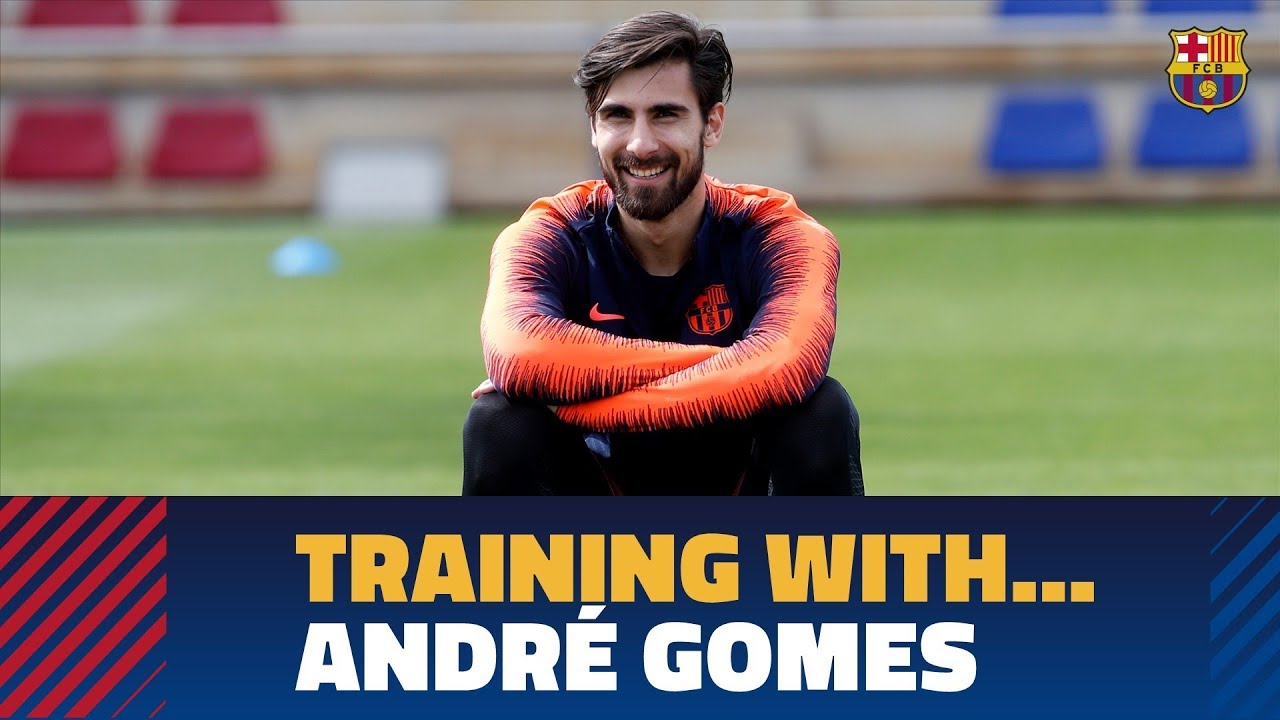 Following Andr&eacute; Gomes in training session