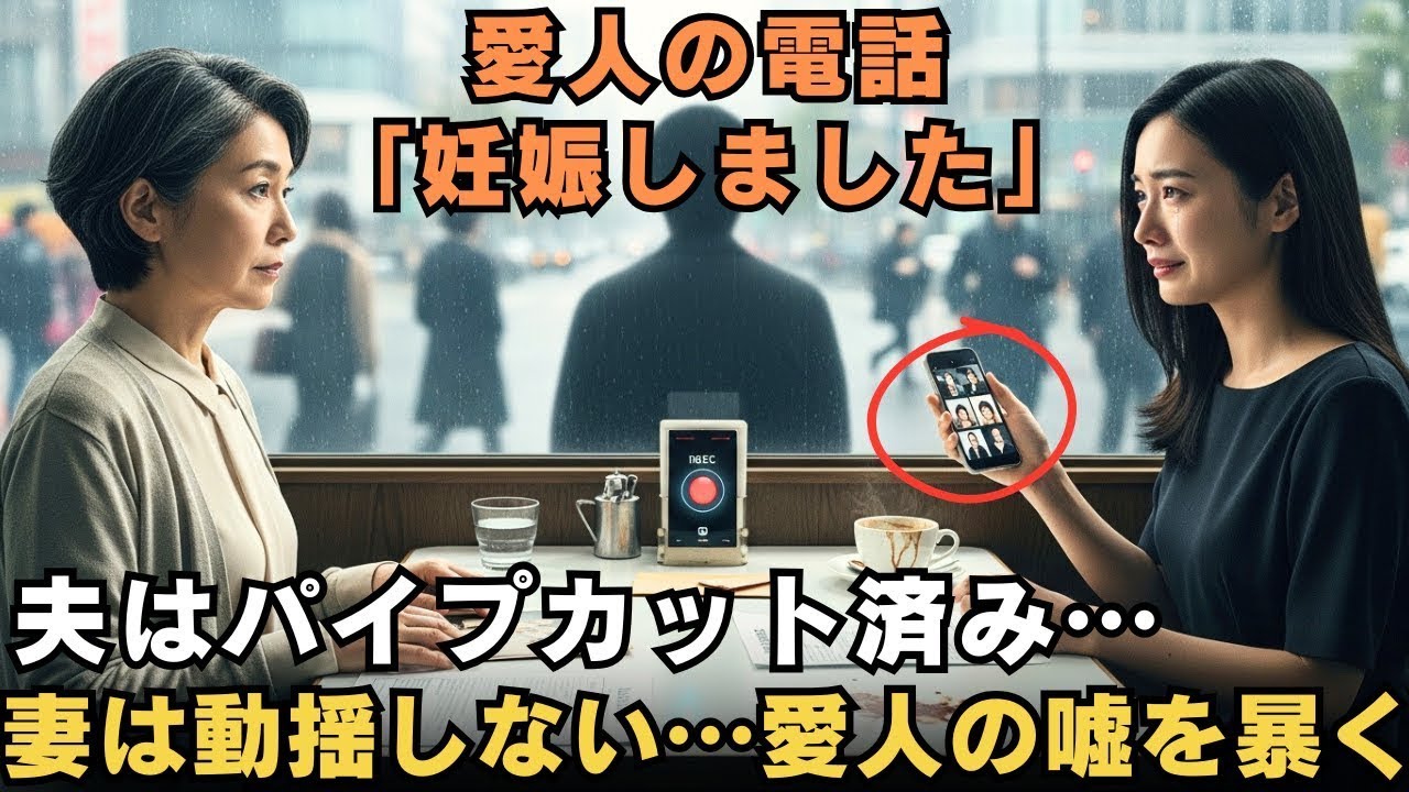 「『ご主人の子供、妊娠しました』愛人からの突然の電話。動揺する妻…しかし、夫は『パイプカット』済みだった…愛人の嘘を暴く妻の戦い」