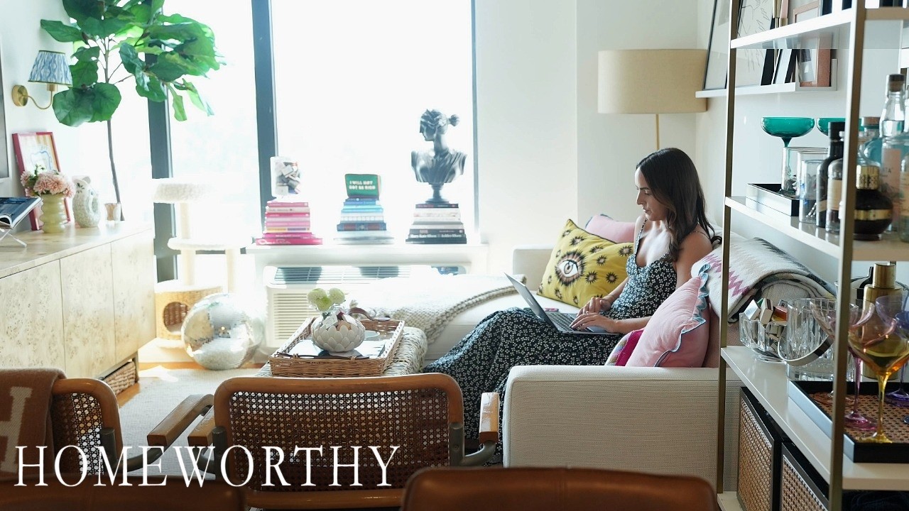 HOUSE TOUR | Carly's Cozy 350 Sq Ft Brooklyn Apartment | Storage Tips for NYC Living