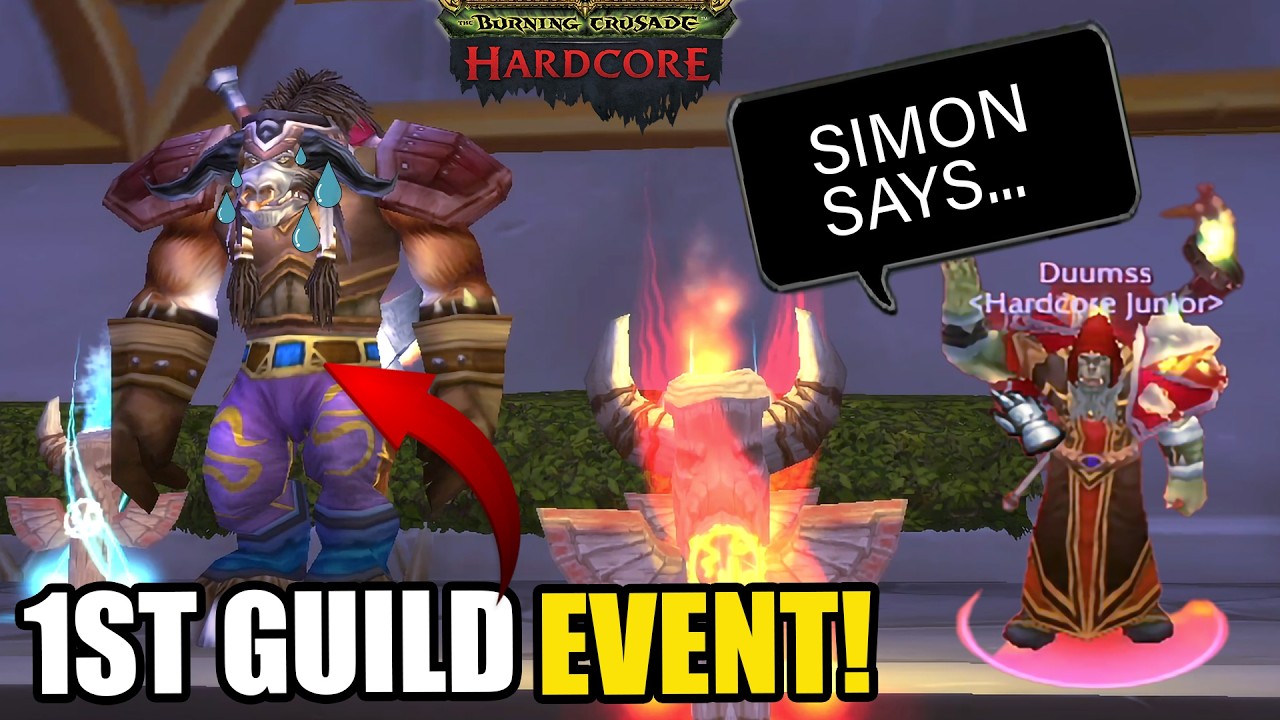 My First Guild Event in WoW TBC Hardcore… We Played Simon Says!