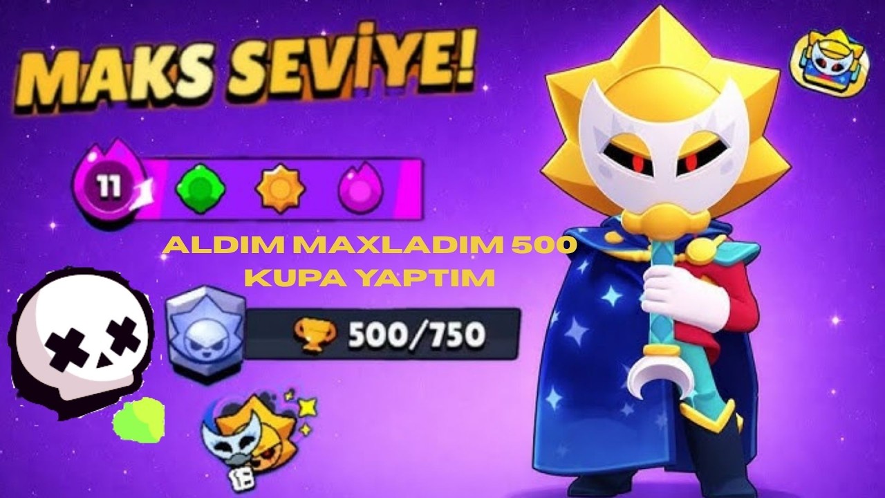 Brawl Starsta Sirius açtım Ve 500 kupa yaptım