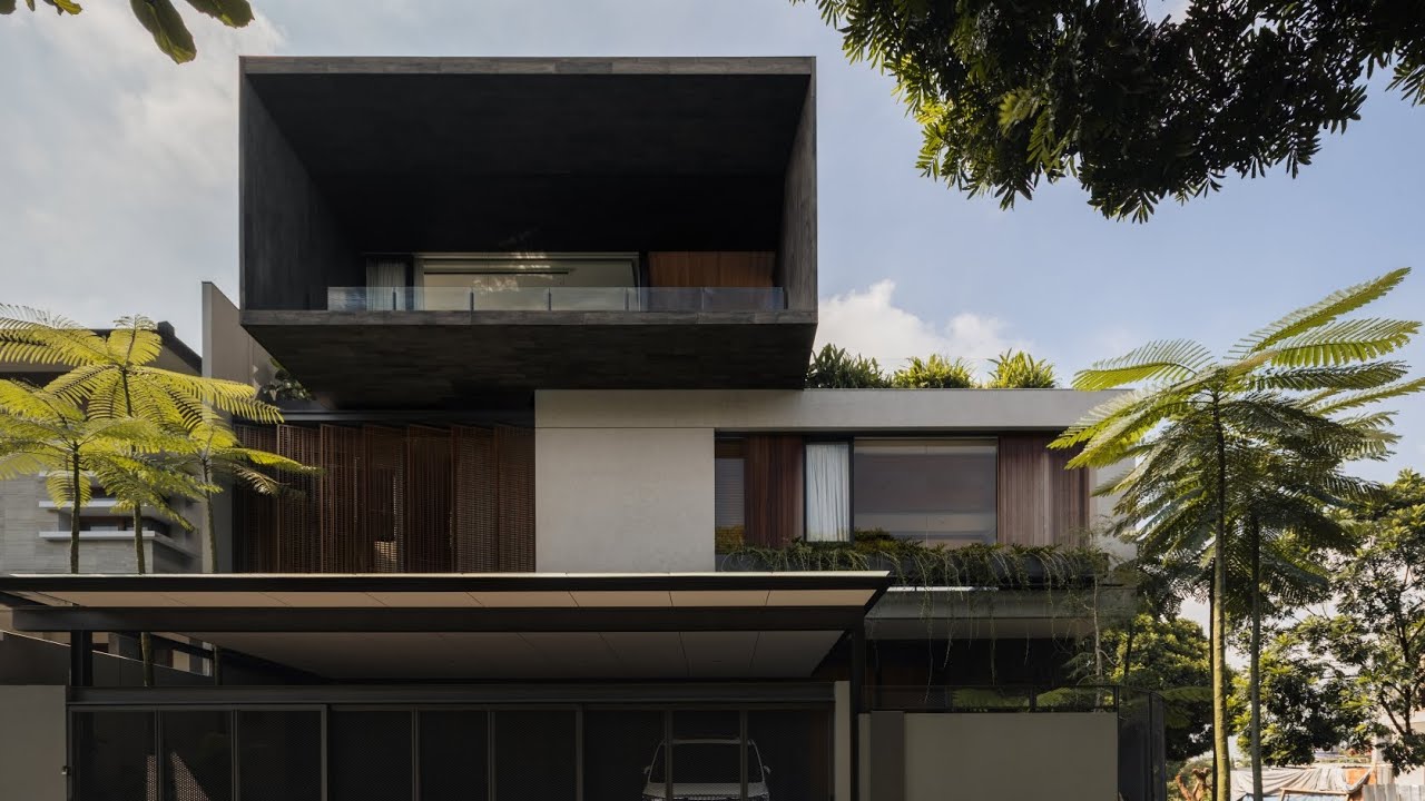 Sanctuary Tropical Modern  Villa at North Bandung by RAKTA STUDIO 