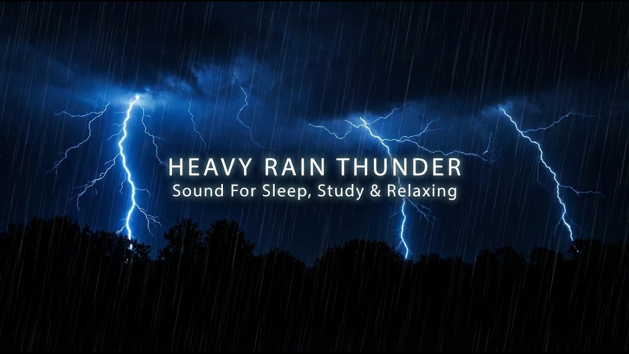 Rain Thunderstorm Sounds for Sleeping💤Huge Rainstorm on Tin Roof & Powerful Thunder at Night