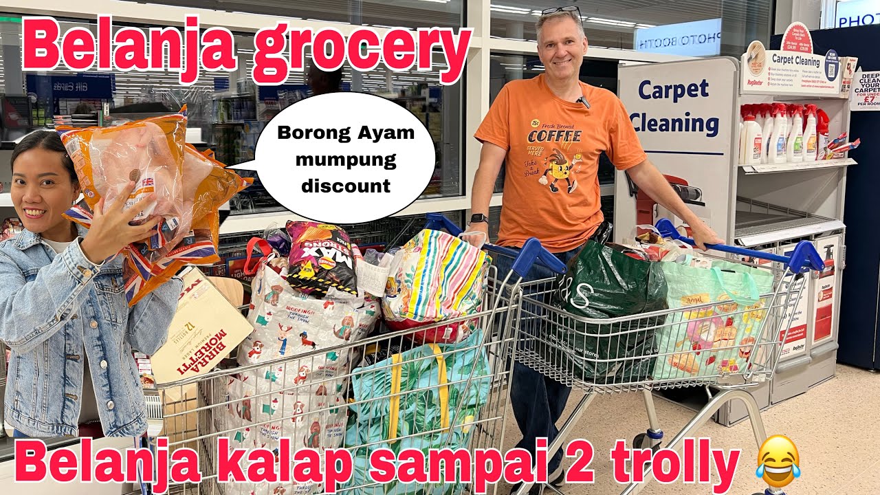 Belanja Kalap sampai 2 trolly!Borong Ayam mumpung discount!