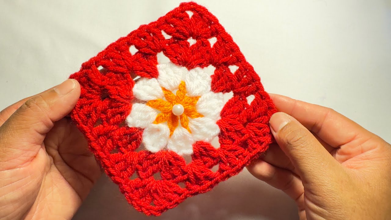 How to crochet flower 🌺 granny square step by step instructions.