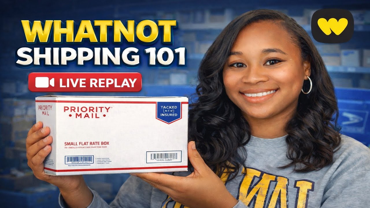 Live Replay: Whatnot Shipping 101: USPS Labels, Free Boxes & Supplies, Shipping Costs
