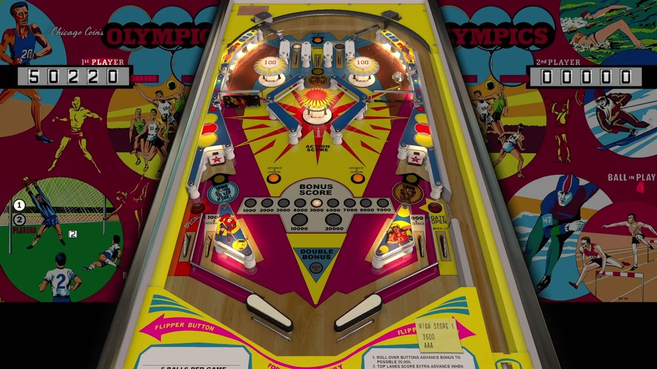 Visual Pinball / Olympics (Chicago Coin 1975) v55 VPX8