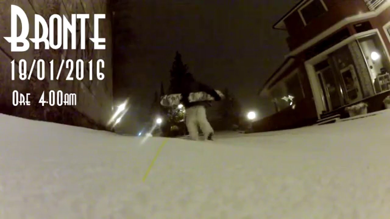 Snowboard a Bronte (Ct) in notturna 18/01/2016