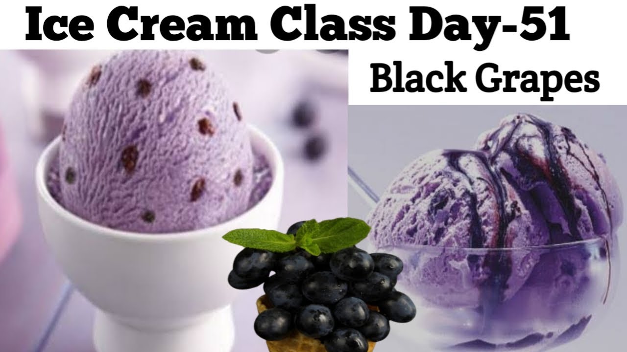 Ice Cream Class Day-51~Black Grapes Ice Cream Recipe| बेस एक आईस्क्रीम अनेक| Black Grapes Icecream