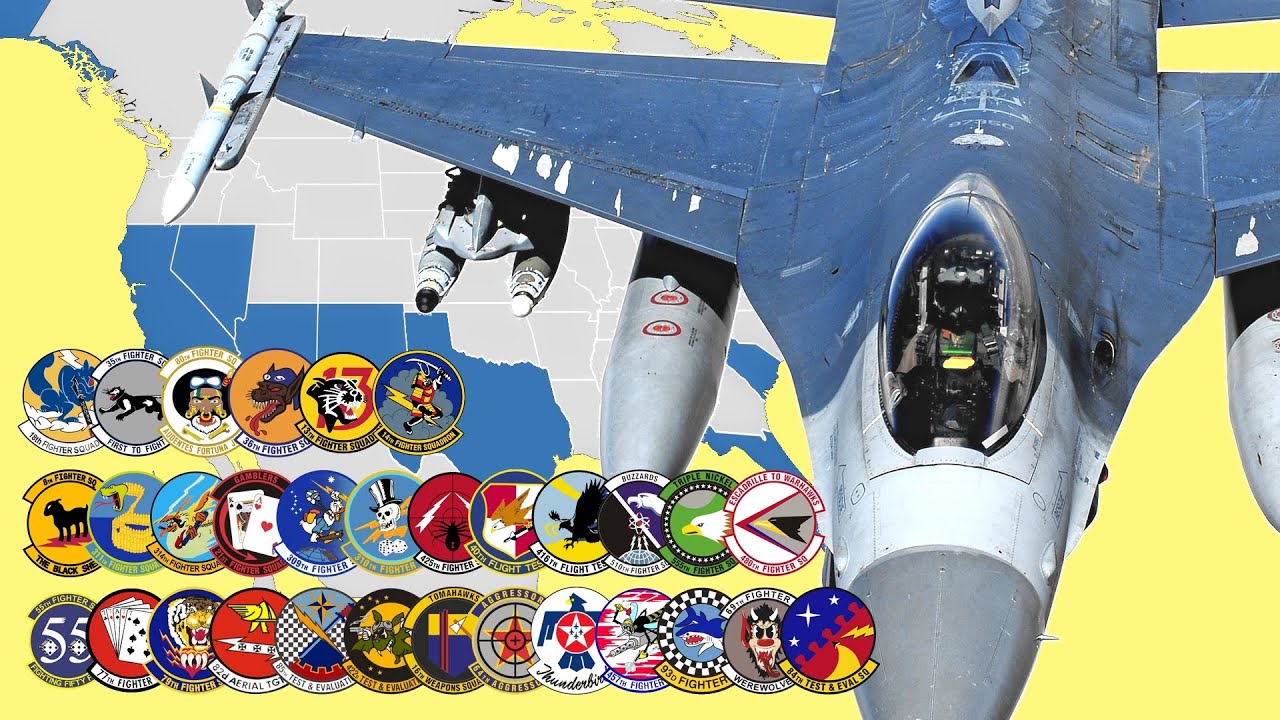 【その数31！】米空軍所属のF-16部隊、全部見せます！