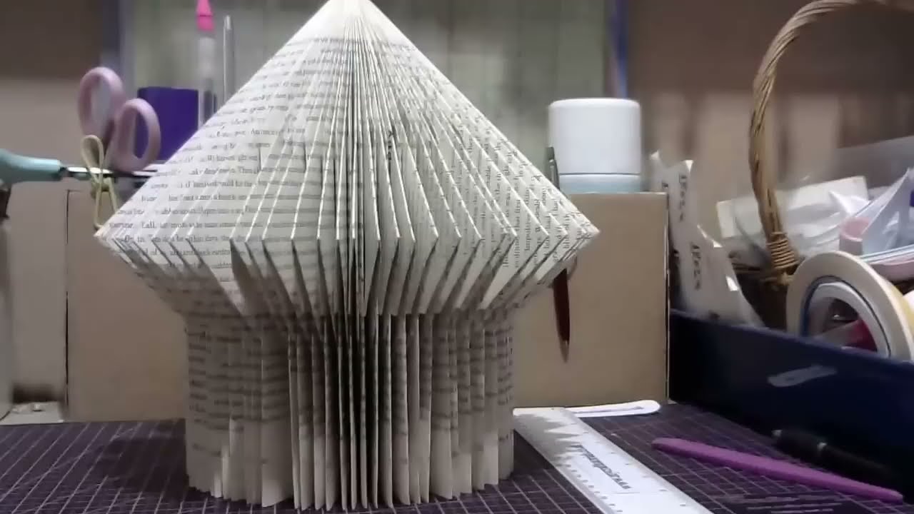 Book folding Fairy house / How to book fold a fairy house / Bird cage