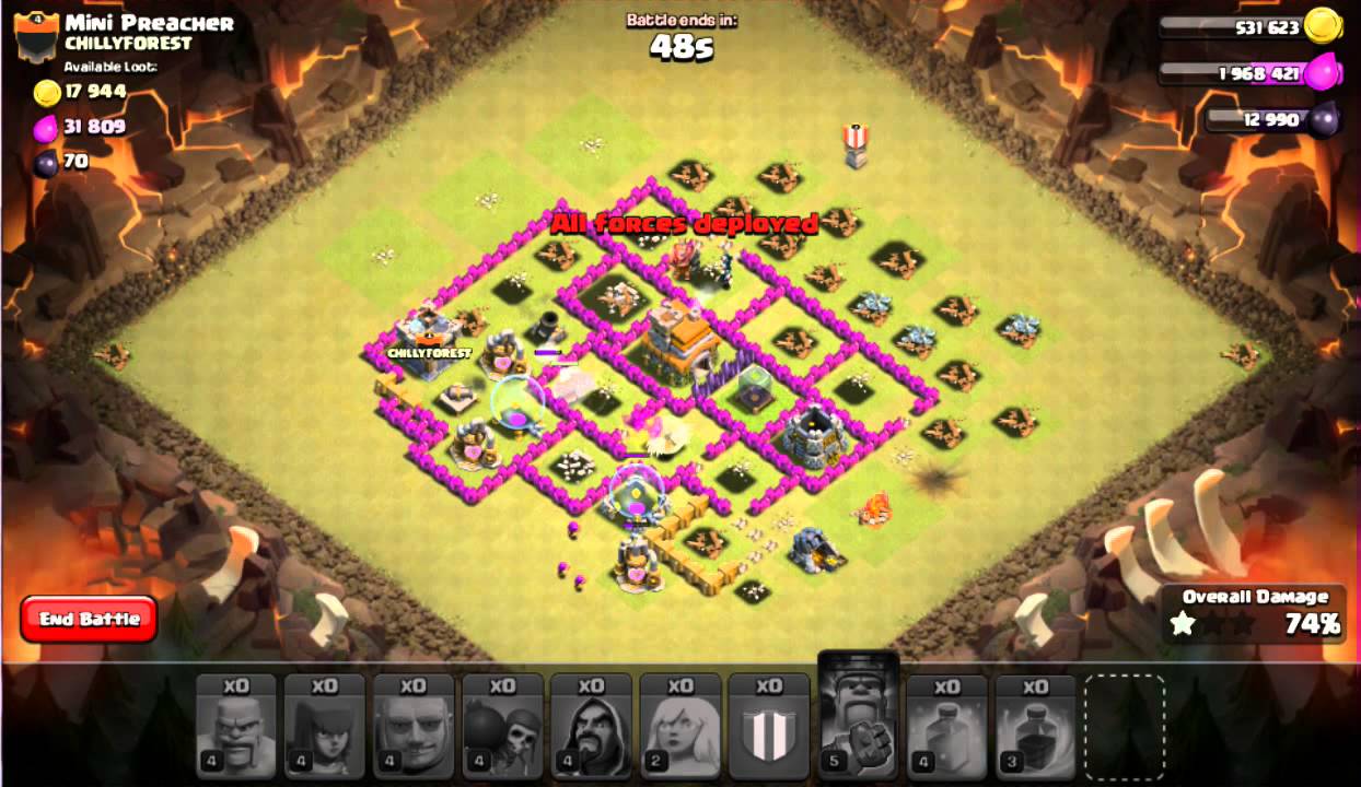 TH7-Best attack strategy-3 Star-clan wars (no dargon ) -Part 6
