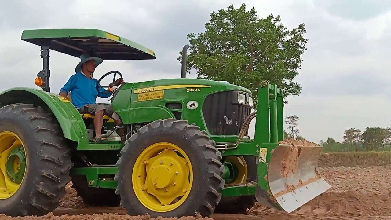 รถไถจอนเดียร์ปั้นคันนา JOHN DEERE 5090 E ep.2 l ปอชิ Rural Thailand
