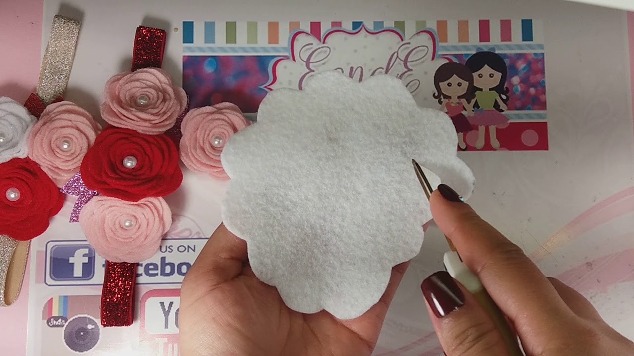 Como hacer flores de fieltro/Felt flowers