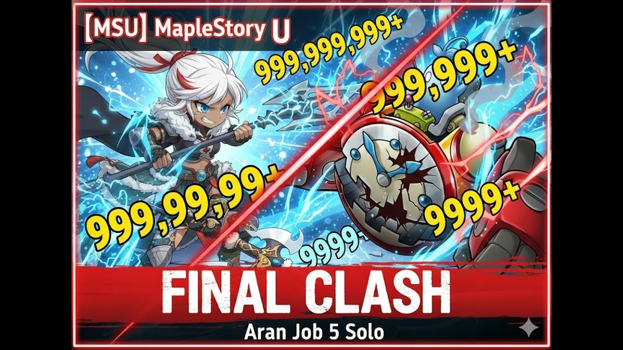 [MSU] MapleStory U : Aran job 5 Destroys Chaos Papulatus - Devastating Damage! | Job 5 Showdown 🔥