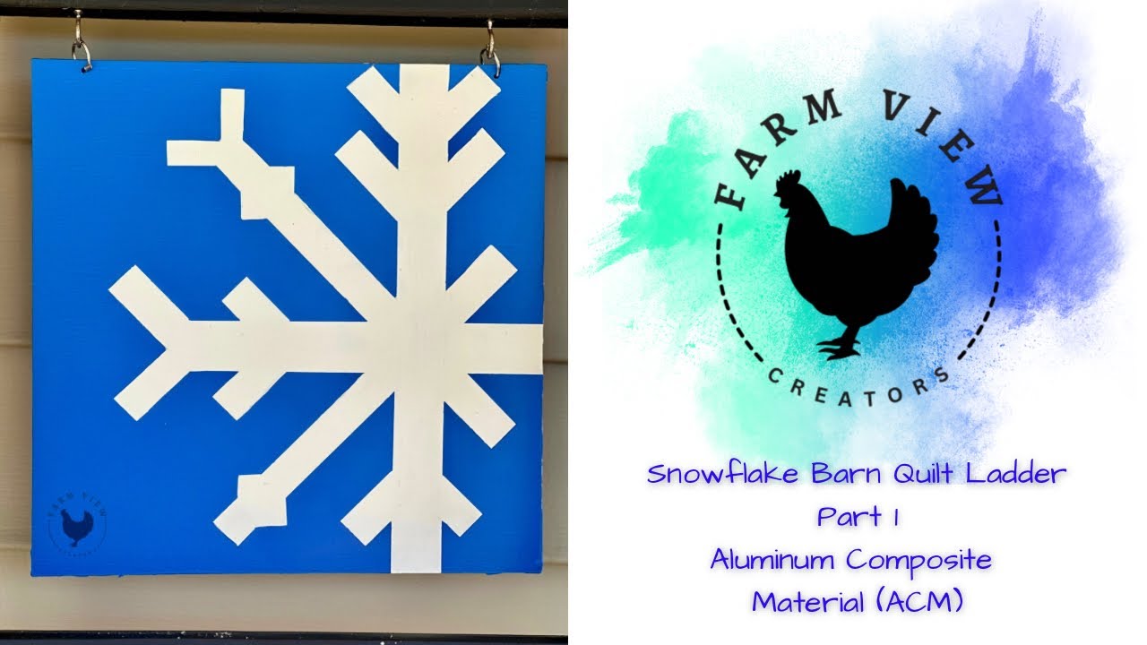 ❄️Winter Porch Magic: Painting the First Double-Sided Snowflake Barn Quilt (Part 1 of 4!)❄️