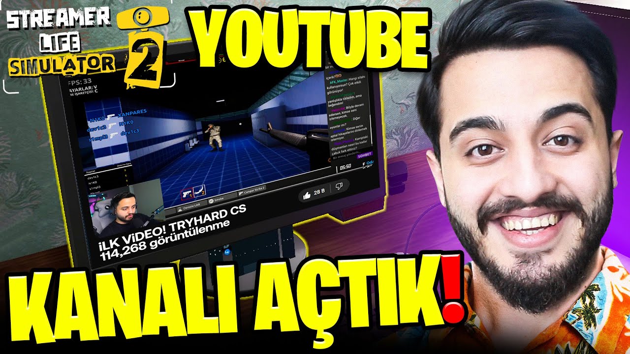 SONUNDA YOUTUBE KANALI'DA AÇTIK! ÇOK PARA KAZANIYORUZ! Streamer Life 2 #3