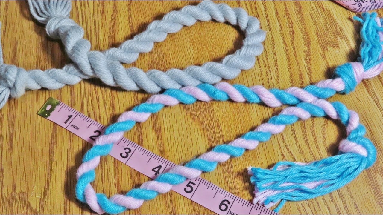 Yarn Rope Making Easy - On Crocheted Basket Handle
