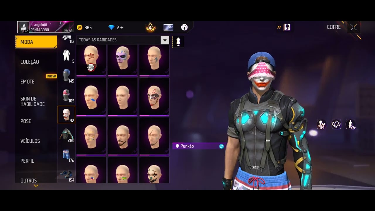 Vendo ou Troco conta de FREE FIRE com angelical mais informações leia a descrição!!