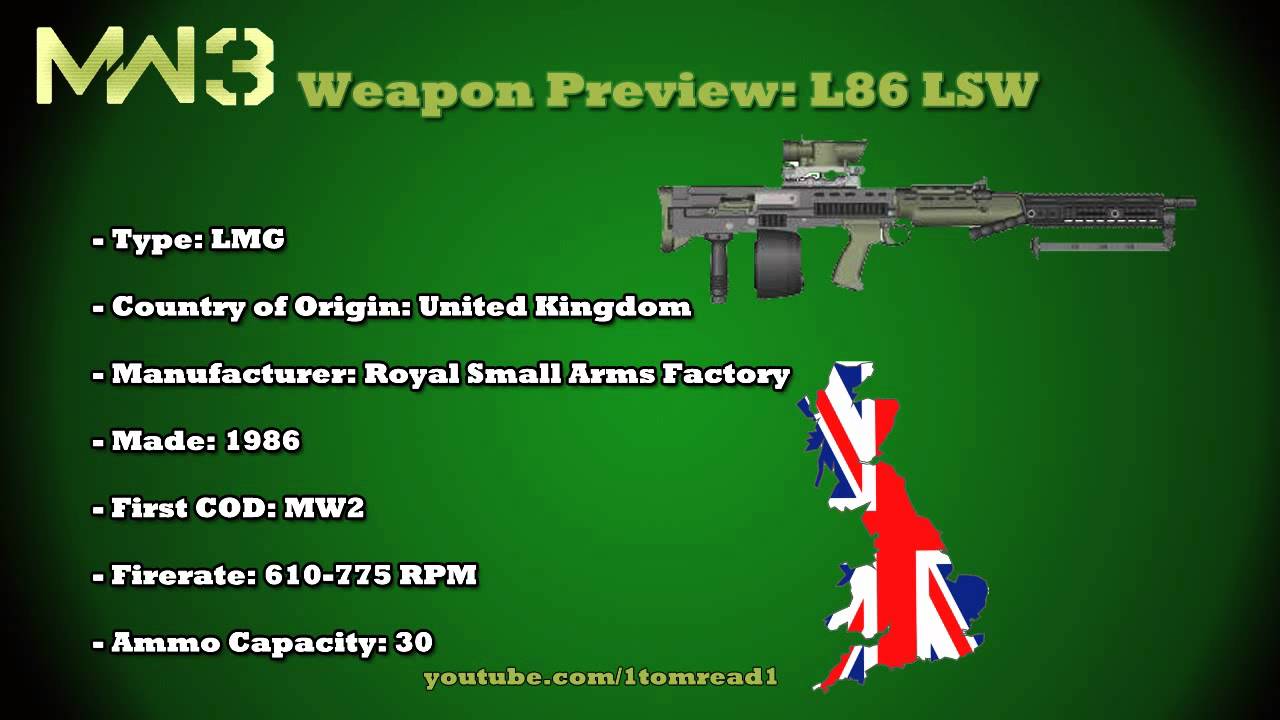 MW3 Guns - L86 + MK46 (MW3 Weapons previews Part 50_50)