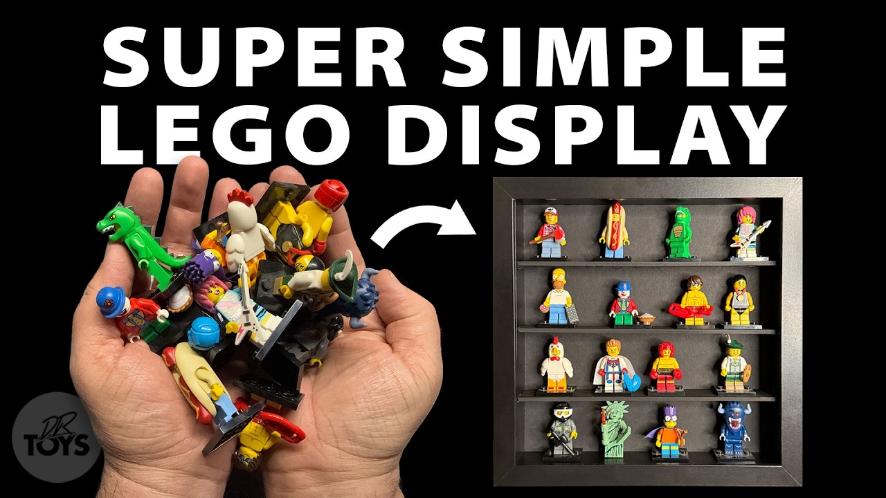 Простейшая самодельная полка для демонстрации минифигурок LEGO, которую может сделать каждый.