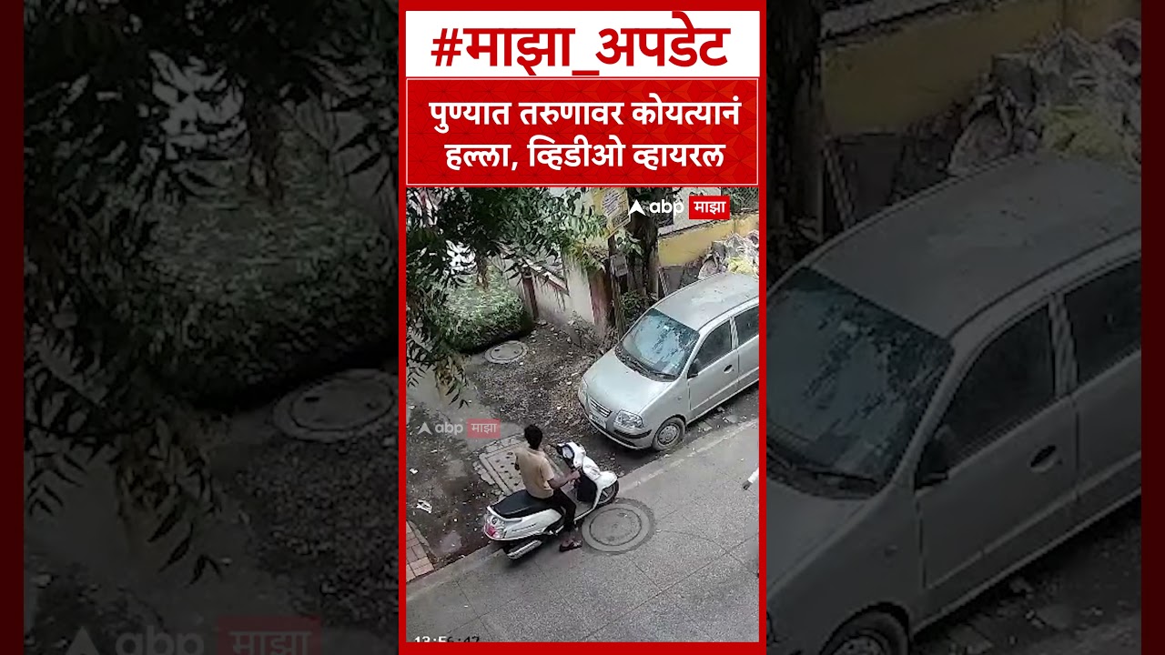 Pune Koyta Gang : पुण्यात तरुणावर कोयत्यानं हल्ला, व्हिडीओ व्हायरल