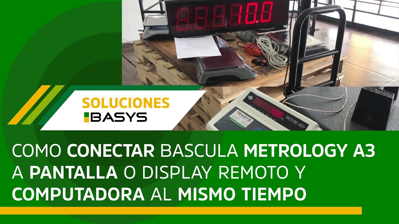 Como conectar bascula Metrology A3 a pantalla o display remoto y computadora al mismo tiempo