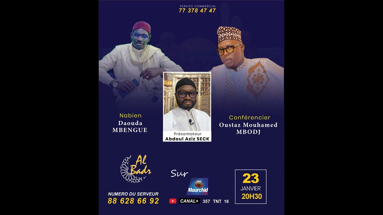 🔴Al badr du 23 Janvier 2026 avec Abdoul Aziz SECK et ses invit&eacute;s sur Mourchid TV