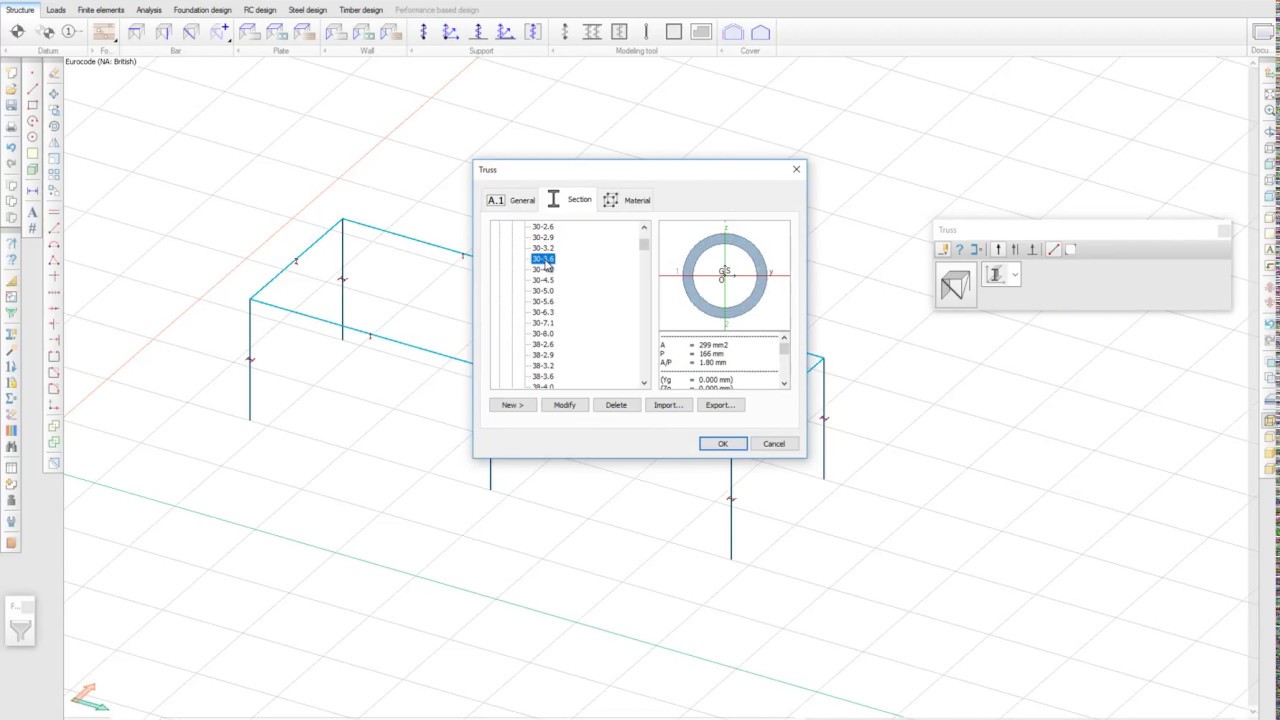Portal frame design in FEM-Design