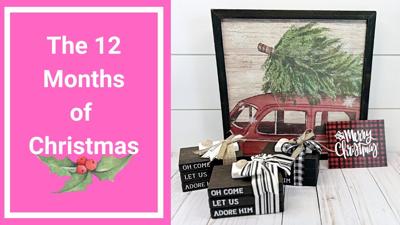 12 Months of Christmas Challenge  - Creating Christmas Projects Each Month - Christmas Decor - Feb